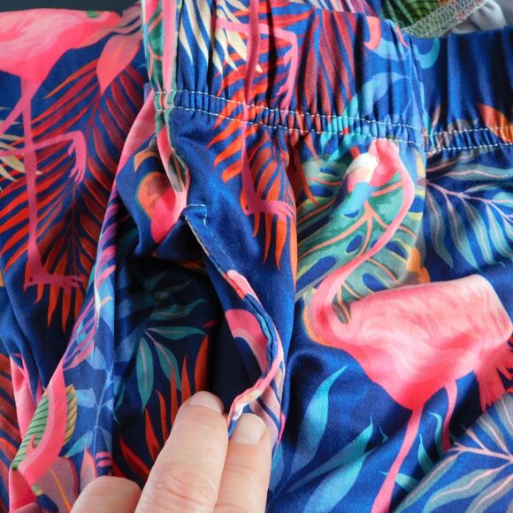 Brief Insanity Lounge Pants XL Lof of 2 Denim Flamingos Pull-On Elastic Comfort - Picture 9 of 10